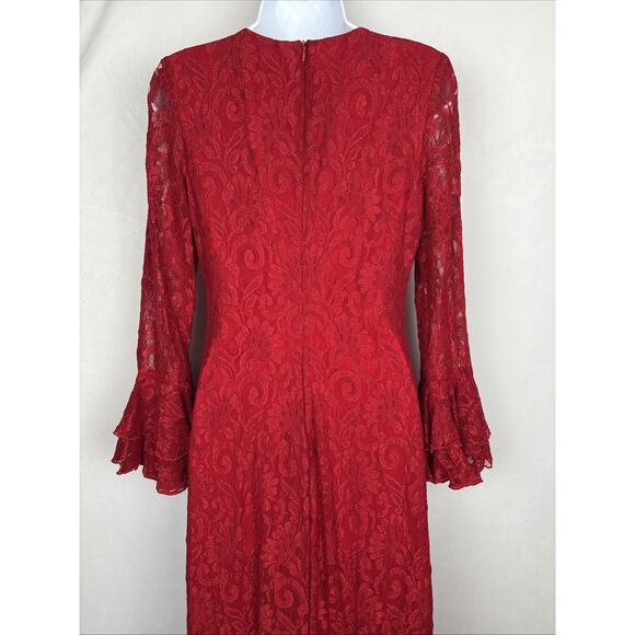 Vintage Onyx Nite Lace Dress Women's 6 Red Castlecore Fairy Goth Whimsigoth Y2K - Picture 5 of 8